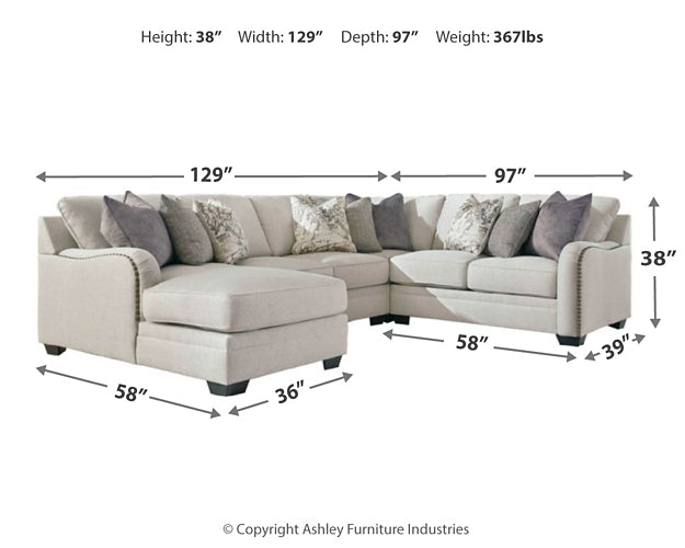 Dellara 4-Piece Sectional with Chaise