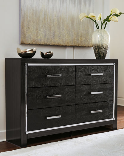 Kaydell King Panel Bed with Storage with Dresser