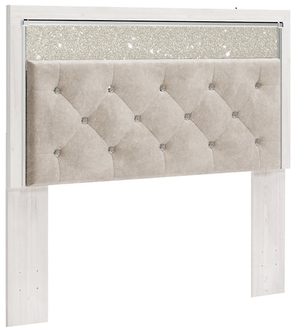 Altyra Queen Panel Headboard with Mirrored Dresser, Chest and 2 Nightstands