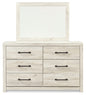 Cambeck  Panel Bed With 4 Storage Drawers With Mirrored Dresser, Chest And Nightstand