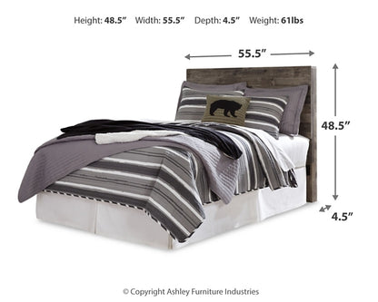 Derekson Full Panel Headboard with Mirrored Dresser, Chest and Nightstand